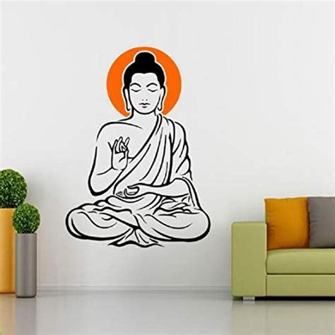 Walltech Yogi Buddha Black Wall Sticker| Beautiful Design Wall ...