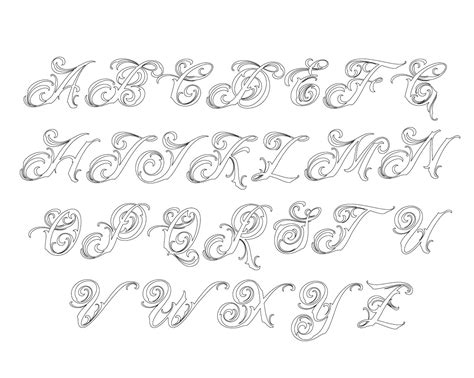 Free Printable Calligraphy Letter Stencils