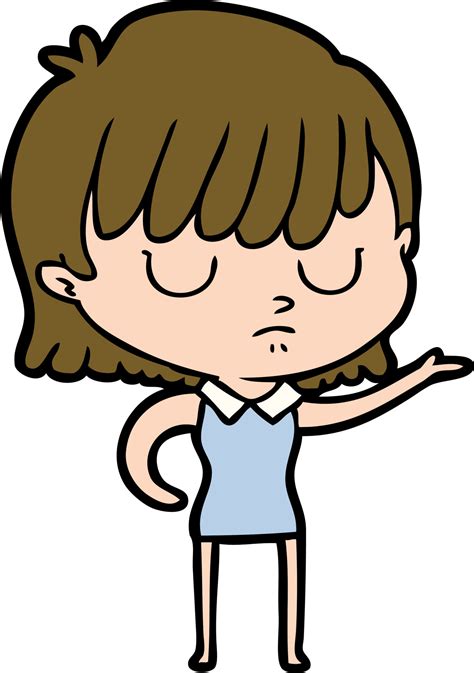 mujer de dibujos animados de vectores 12356143 Vector en Vecteezy