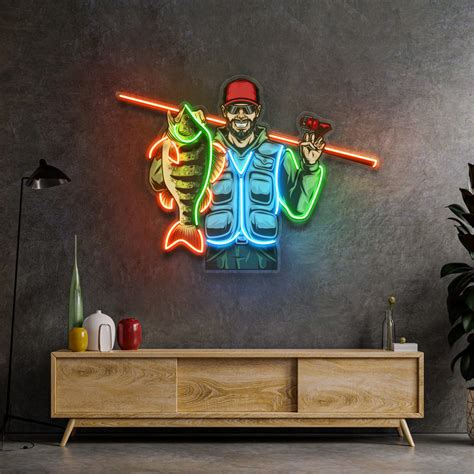 Fishing Is Fun LED Neon Sign Light Pop Art – acrylicsheetsindia