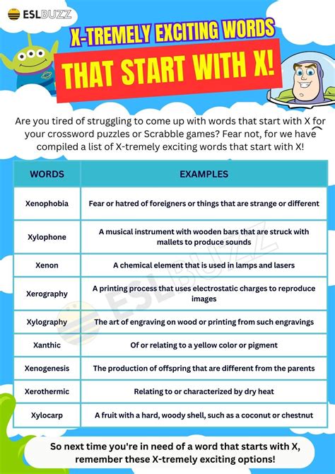 Words Starting With X