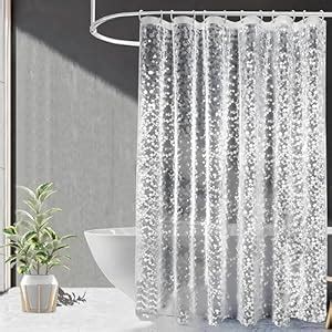 Kuber Industries (Pack of 3) Shower Curtains for Bathroom | Stone Print ...