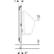 Geberit Duofix element for urinal, 112–130 cm, universal, for exposed ...