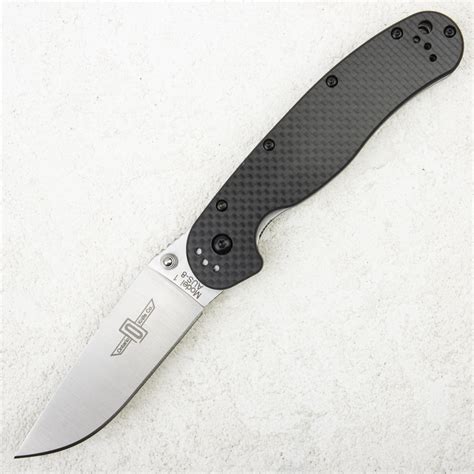 Нож Ontario Rat 1, AUS-8, Satin, Black Carbon, 8886CF арт. 8886CF ...