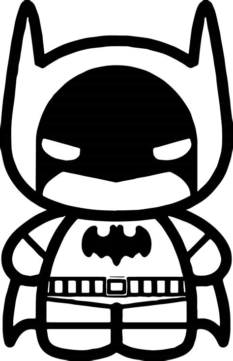Chibi Cute Batman Coloring Page | Wecoloringpage.com