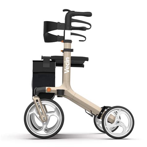 Buy Vecin Folding Rollator Walker with Seat & Bag, Height Adjustable ...
