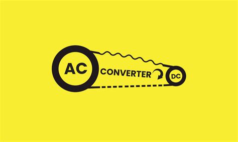 Current DC and AC Symbol Sign, Vector Illustration, Isolate On Yellow ...