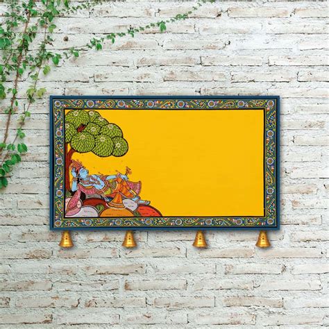 Pattachitra Resting Krishna Name Plate | Authentic Odisha – Maavni Designs