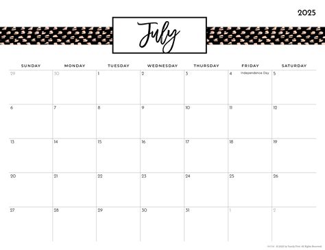 2025 Pretty Patterns Printable Calendar for Moms - iMOM