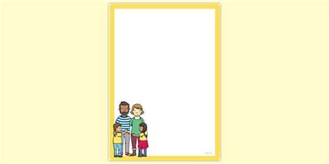 Simple Blank Family Page Border | Page Borders | Twinkl