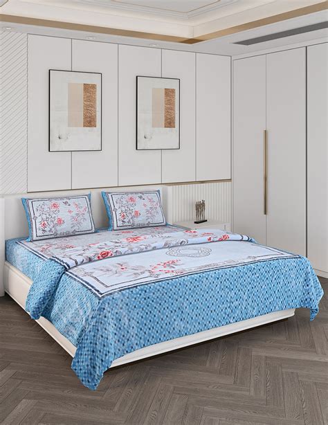Buy Printed Double Bed Bedding Set Online in India - Monte Carlo