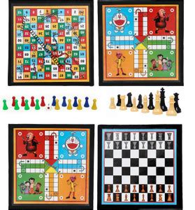 Koel 4 in 1 Wooden 12*12" Ludo | Chess | Ludo | Snake | Token Chessmen ...