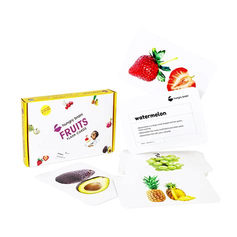 Buy hungry brain Fruits Flash Cards for Babies and Infants for Early ...