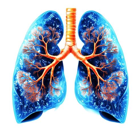 A blue human body with the word lungs on it | Premium AI-generated PSD