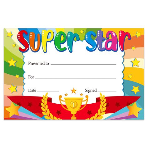 Buy SICOHOME Re Rewards for Kids,36pcs Super Star Student Certificates ...