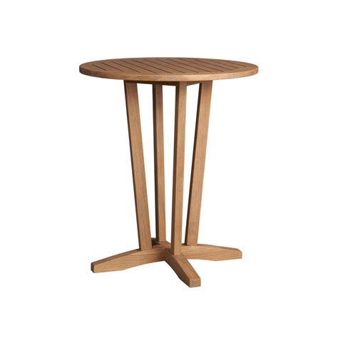 Lloyd Flanders Teak 30" Round Bar Table 286340 - Patio Furniture