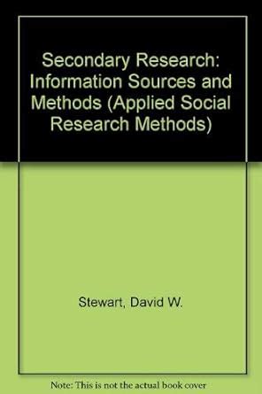 Buy Secondary Research: Information Sources and Methods (Applied Social ...