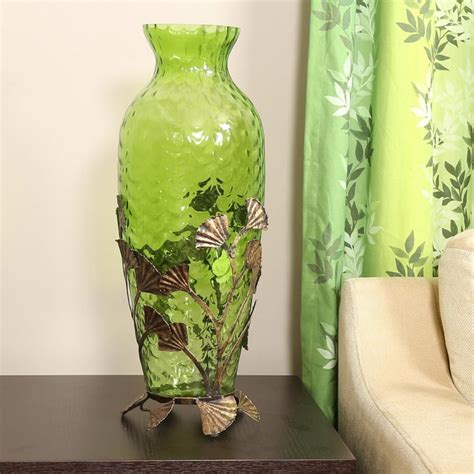 Buy Big Vase With Metal Leaf Frame from Home Centre at just INR 2795.0