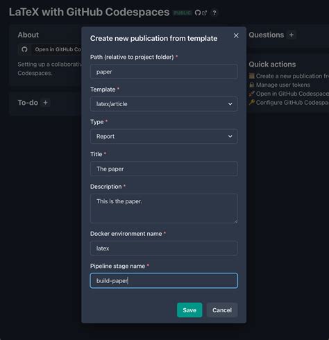 Collaborating on a LaTeX document with GitHub Codespaces - Calkit