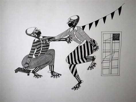 "Untitled 8": Steel Grey Pen Ink Drawing by Shrikant Ranga – ArtZolo.com