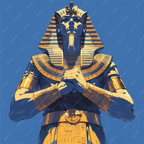 Egyptian Man in Pharaohs Attire at Historical Reenactment | Premium AI ...