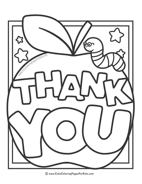 Apple 4 The Teacher Coloring Pages [2025]