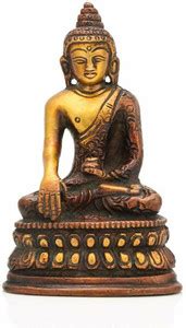 CraftVatika Brass Buddha Statue with Sacred Kalash Decorative ...