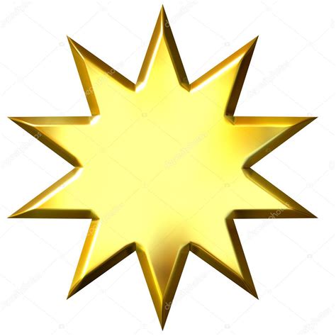3D Golden 10 Point Star — Stock Photo © georgios #1394594