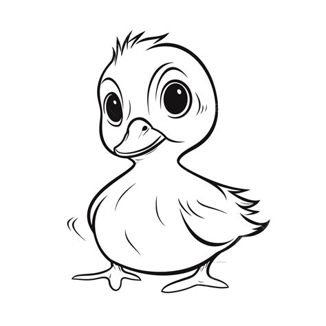 Illustration Of Cartoon Cartoon Ducks In Cartoon Style Outline Sketch Drawing Vector, Car ...