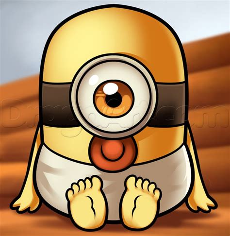 How to Draw a Baby Minion, Step by Step, Characters, Pop Culture, FREE ...
