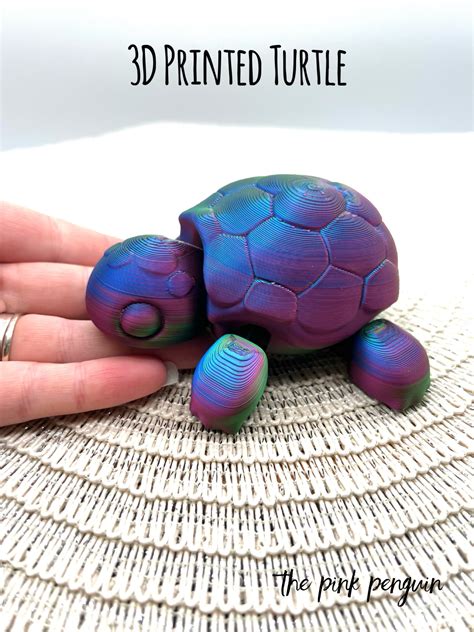 Cute 3D Printed Moveable Turtle Flexi Fidget Toy/kawaii/3d Printed Toy ...