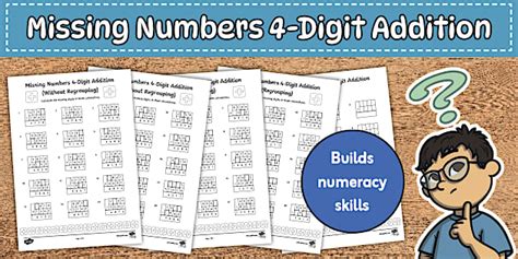 Image result for Missing Number 4 Digit Addition