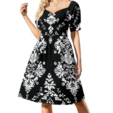 Bohemian Pattern Women's Summer Short Sleeve Casual Dresses Floral ...