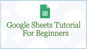 Image result for Google Sheet Tutorials