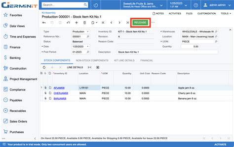 Image result for Acumatica Kit Assembly