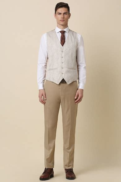 Buy Men Brown Slim Fit Solid Formal Three Piece Suit Online - 966187 ...