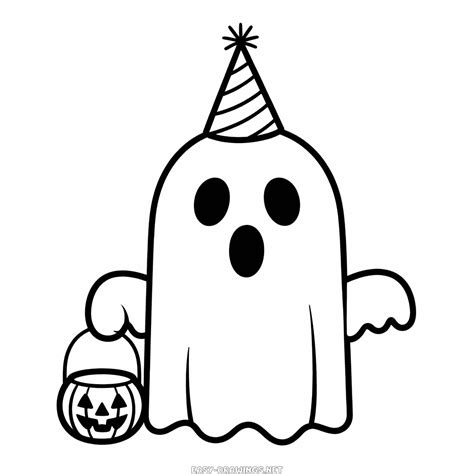 Black and White Halloween Easy Drawing | Easy Drawings