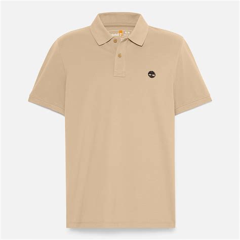 Millers River Pique Polo Shirt for Men in Beige