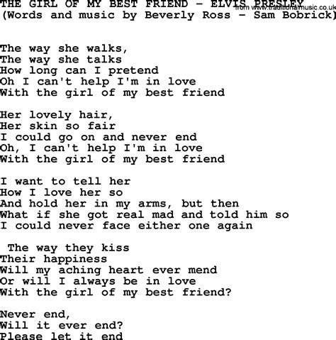 My Best Friend Song Lyrics