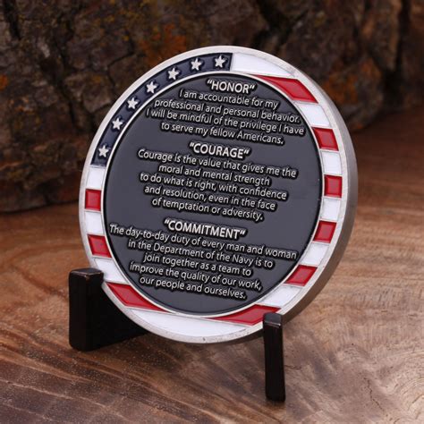US Navy Core Values: "Honor, Courage, Commitment" Coin