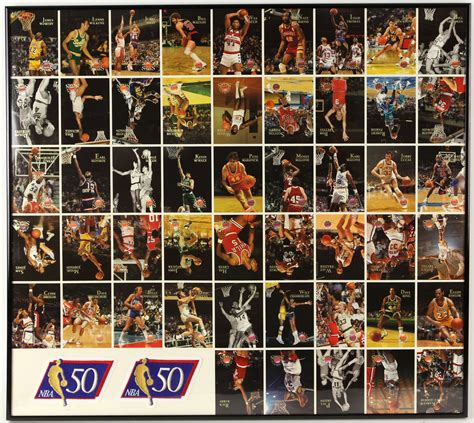 Lot Detail - 1996 NBA 50th Anniversary 24" x 26" Framed Display w/ NBA ...