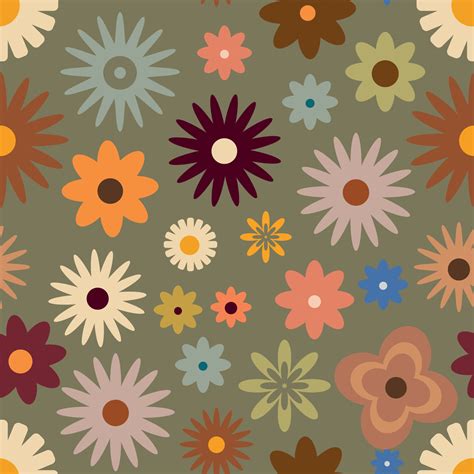 Image result for Retro Flower Pattern
