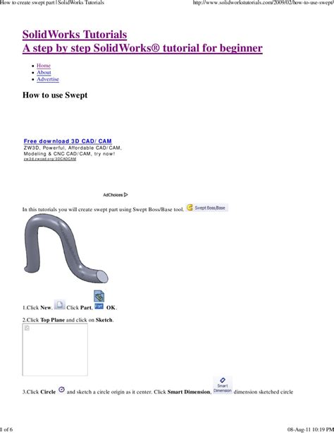 Image result for Swept SolidWorks
