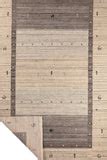 Traditional Lori Buff Natural Ornate Border Grey Rug Carpet