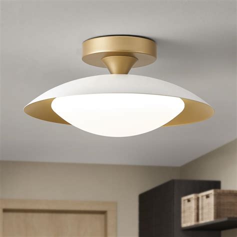 Dimmable Small Mid Century Modern Flush Mount Ceiling Light with ...