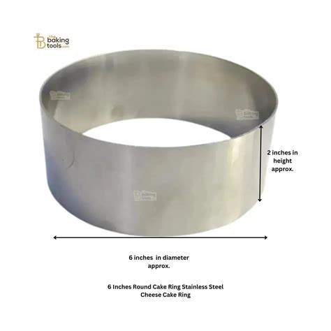 6 Inch Round Cake Ring | Stainless Steel Cheesecake Ring