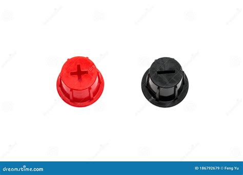 Red Positive and Black Negative Stock Image - Image of battery, energy ...