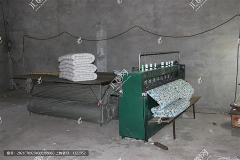棉被加工被子生产家纺,工业生产,各行各业,摄影素材,汇图网www.huitu.com