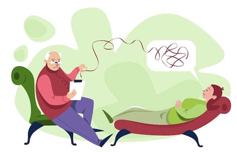 O psicólogo fala com o paciente na sessão de terapia | Vetor Grátis