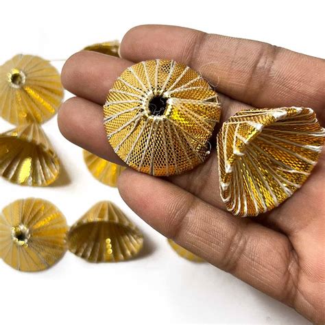 Small Size Cone In Golden Color Pack Of 20 – Adikala - Craft Store